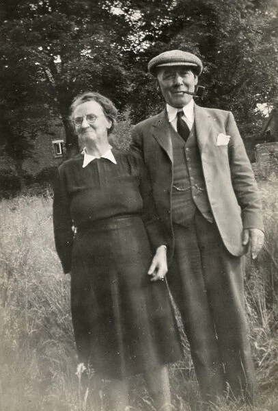 Smiling older couple, c. 1950s