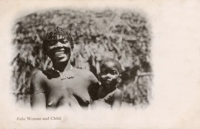 Framed Print : Smiling Zulu Woman and child, South Africa Framed Print : Smiling Zulu Woman and child, South Africa