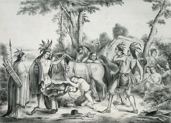 Smith rescued by Pocahontas
