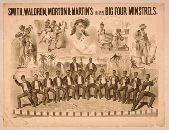 Framed Print : Smith, Waldron, Morton & Martins Original Big Four Minstrel Framed Print : Smith, Waldron, Morton & Martins Original Big Four Minstrel