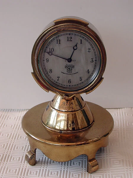 A Smiths H823 clock encased in a German 77 mm shellcase