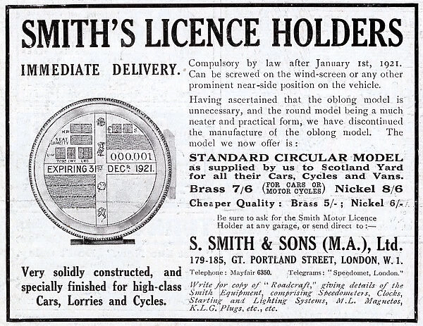 Smiths Vehicle Licence Holders