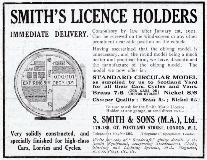 Framed Print : Smiths Vehicle Licence Holders Framed Print : Smiths Vehicle Licence Holders