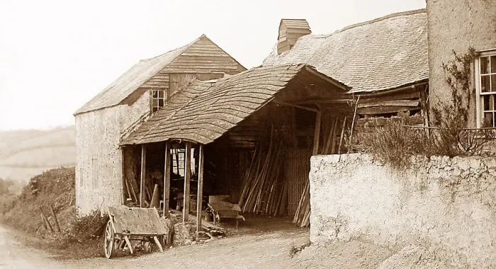 Framed Print : Smithy near Ashburton Victorian period Framed Print : Smithy near Ashburton Victorian period