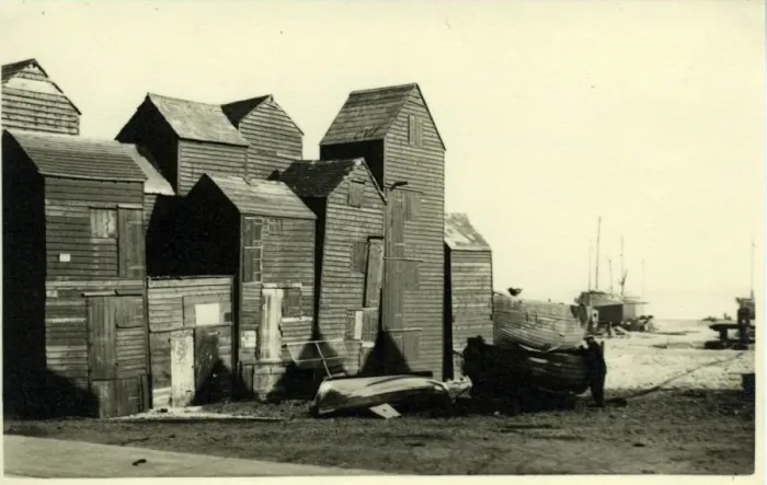 Framed Print : Smokehouses, Hastings, Sussex Framed Print : Smokehouses, Hastings, Sussex