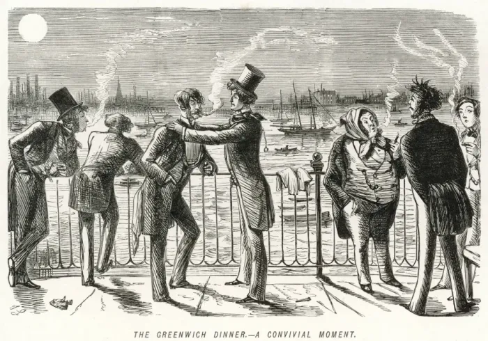 Framed Print : Smoking in Greenwich C19