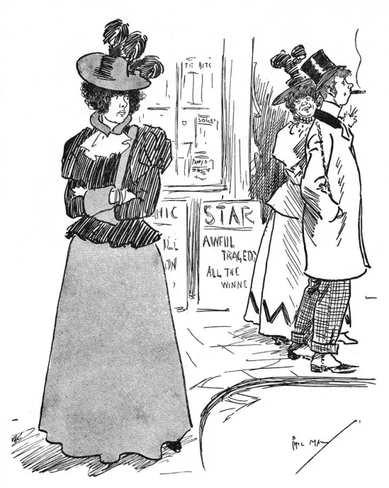Framed Print : Smug Cockney woman who has nabbed her rivals Gent Framed Print : Smug Cockney woman who has nabbed her rivals Gent