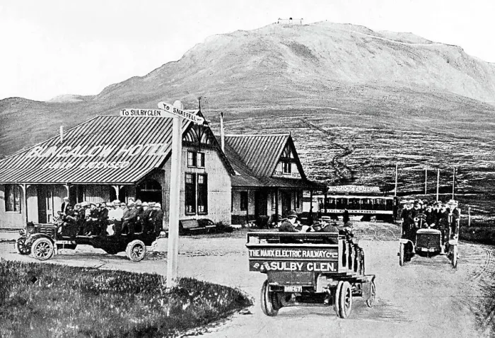 Framed Print : Snaefell, Electric Railway, Bungalow Station Isle of Man Framed Print : Snaefell, Electric Railway, Bungalow Station Isle of Man
