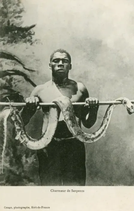 Framed Print : Snake Charmer - Martinique Framed Print : Snake Charmer - Martinique
