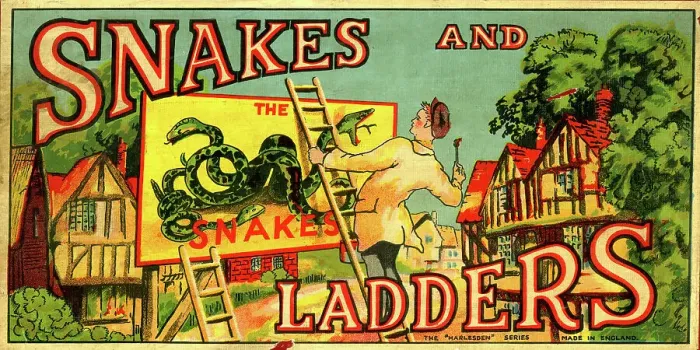 Framed Print : Snakes and Ladders box lid Framed Print : Snakes and Ladders box lid