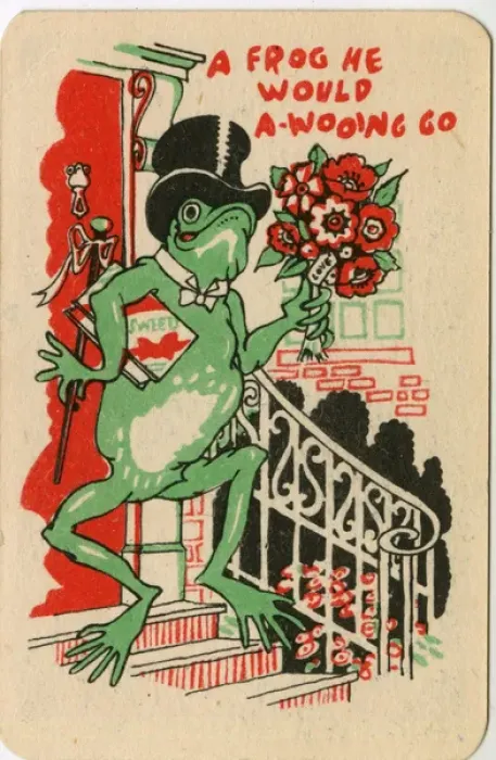 Framed Print : Snap card - A frog he would a-wooing go Framed Print : Snap card - A frog he would a-wooing go