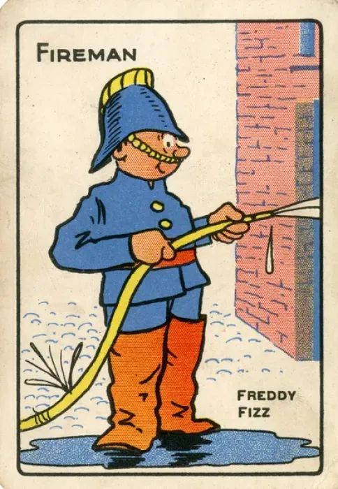 Framed Print : Snap Playing Cards - Fireman - Freddy Fizz Framed Print : Snap Playing Cards - Fireman - Freddy Fizz