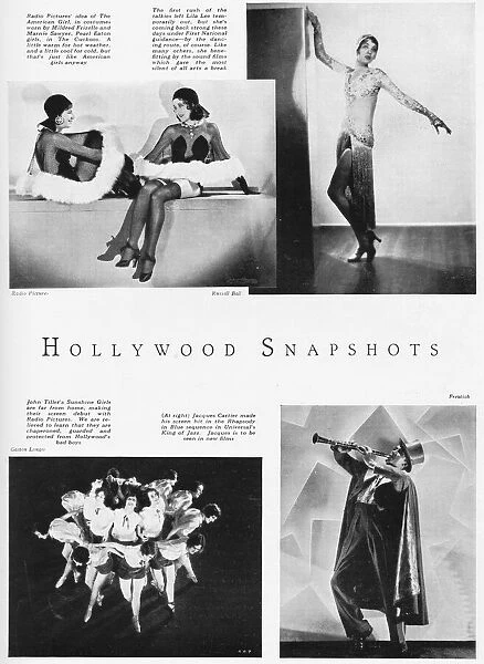 Four snapshots from Hollywood, 1930