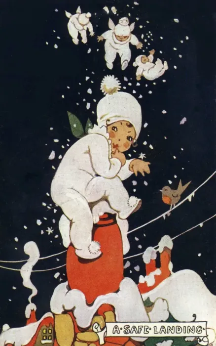 Framed Print : Snow Babies - A Safe Landing by Dorothy Wheeler Framed Print : Snow Babies - A Safe Landing by Dorothy Wheeler