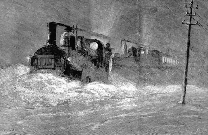 Framed Print : Snow blizzard blocking the North Eastern train Framed Print : Snow blizzard blocking the North Eastern train