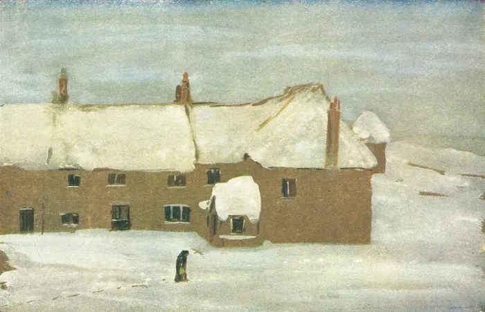 Framed Print : Snow Covered Houses Framed Print : Snow Covered Houses