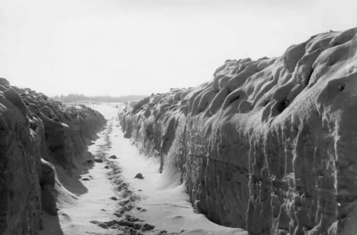 Framed Print : Snow-covered trenches near Baranovichi, Russia, WW1 Framed Print : Snow-covered trenches near Baranovichi, Russia, WW1