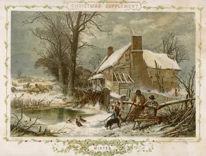 Framed Print : Snow Covered Winter Farm Framed Print : Snow Covered Winter Farm