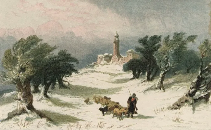 Framed Print : Snow on Olivet Framed Print : Snow on Olivet