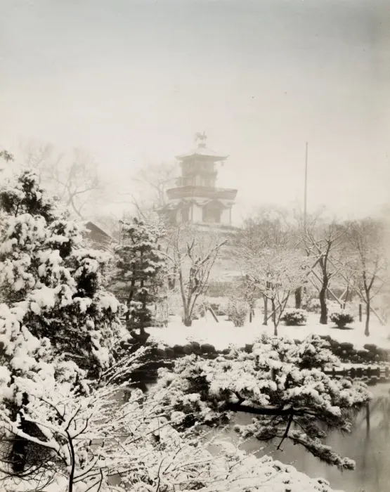 Framed Print : Snow scene, Asakusa Park, Tokyo, Japan Framed Print : Snow scene, Asakusa Park, Tokyo, Japan
