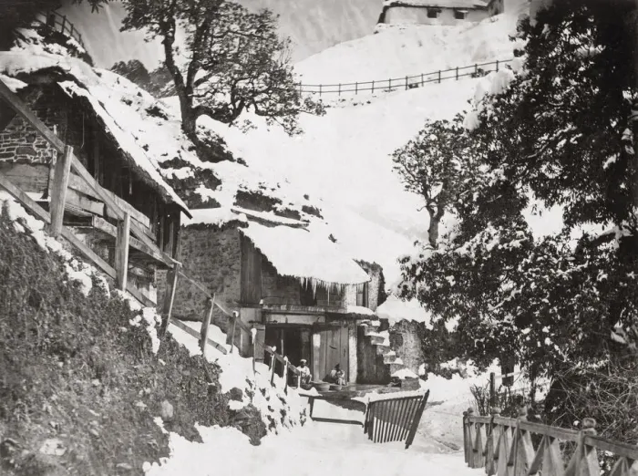 Framed Print : Snow scene, Mussoorie, northern India, c. 1860 s Framed Print : Snow scene, Mussoorie, northern India, c. 1860 s