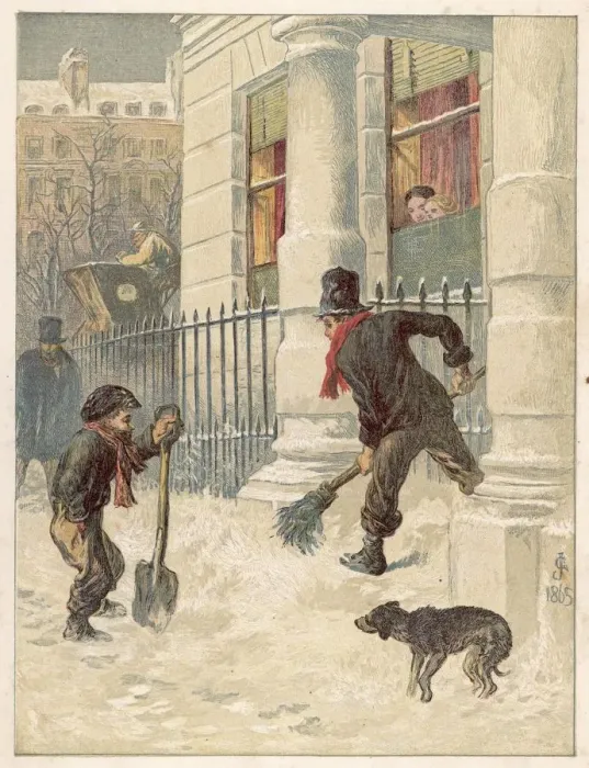 Framed Print : Snow Sweepers 1865 Framed Print : Snow Sweepers 1865