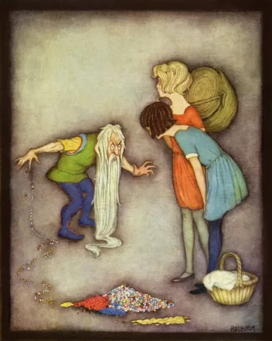 Framed Print : Snow White & Rose Red by Jennie Harbour Framed Print : Snow White & Rose Red by Jennie Harbour
