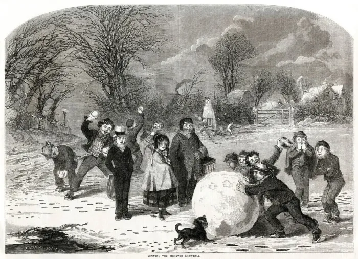Framed Print : Snowball fight 1857 Framed Print : Snowball fight 1857