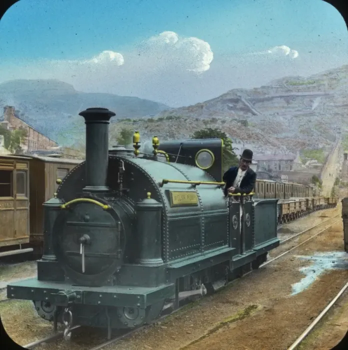 Framed Print : Snowdon. Colour lantern slide depicting Snowdon in Wales. Date: circa 1890s Framed Print : Snowdon. Colour lantern slide depicting Snowdon in Wales. Date: circa 1890s