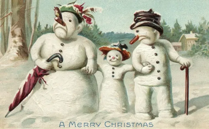 Framed Print : The Snowman family Framed Print : The Snowman family