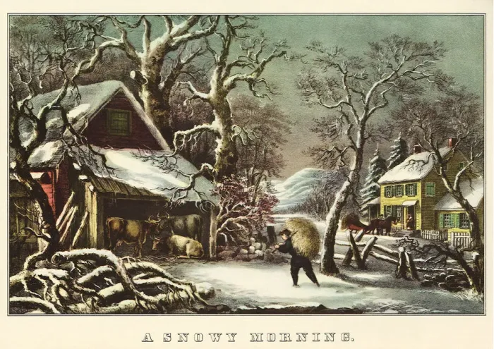 Framed Print : A Snowy Morning Date: 1856 Framed Print : A Snowy Morning Date: 1856