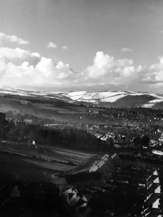 Framed Print : Snowy Old Colwyn Framed Print : Snowy Old Colwyn