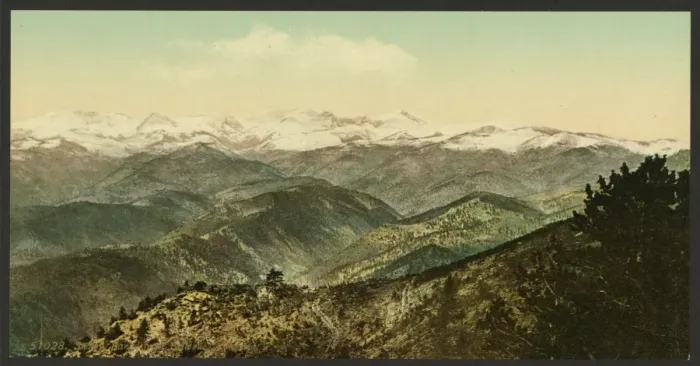 Framed Print : Snowy range from Bellevue, Colorado Framed Print : Snowy range from Bellevue, Colorado