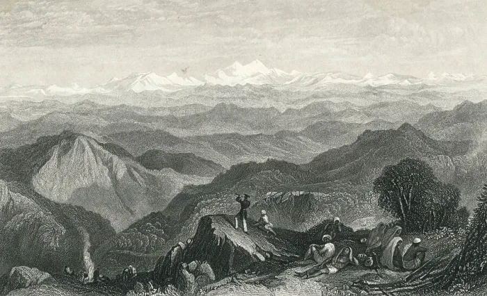Framed Print : Snowy Range, from Tyne or Marma, India Framed Print : Snowy Range, from Tyne or Marma, India