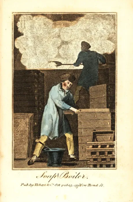 Framed Print : Soapmaker cutting hardened soap with a copper Framed Print : Soapmaker cutting hardened soap with a copper