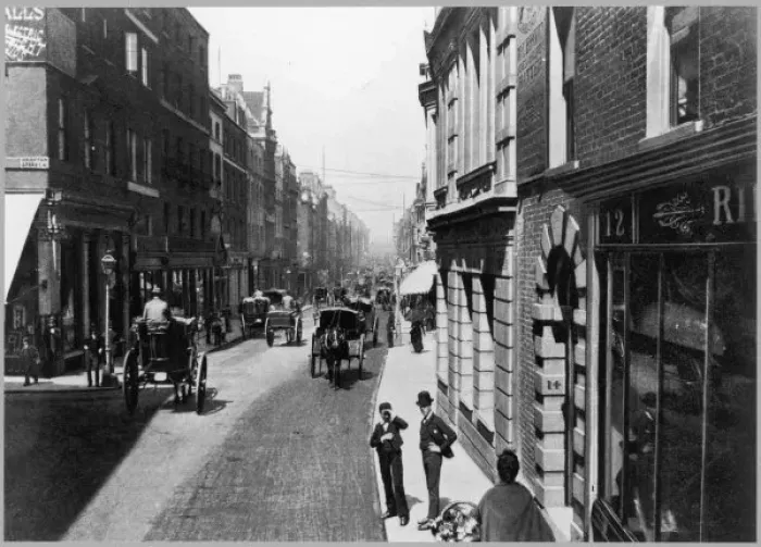 Framed Print : Social / Bond St 1895 Framed Print : Social / Bond St 1895