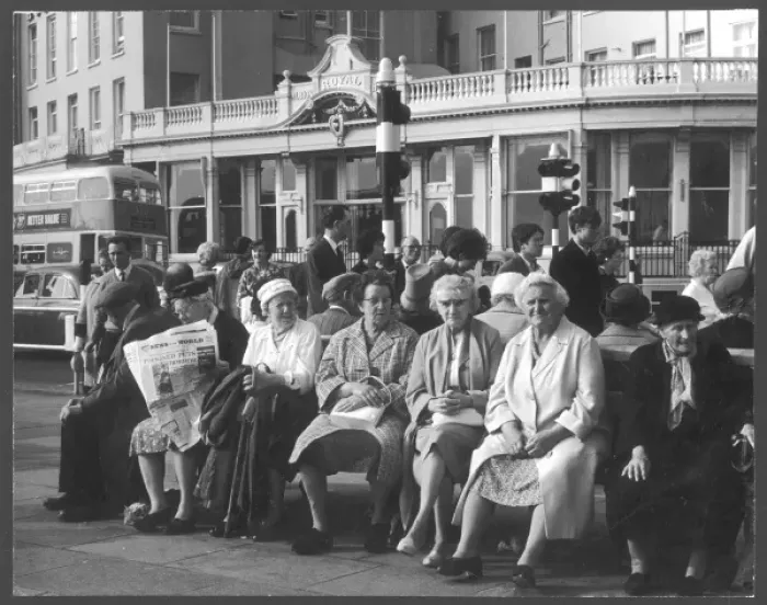 Framed Print : Social / Brighton Old Folk Framed Print : Social / Brighton Old Folk