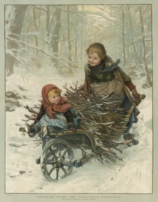 Framed Print : Social / Bringing Firewood Framed Print : Social / Bringing Firewood