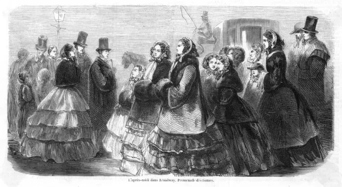 Framed Print : Social / Broadway 1857 Framed Print : Social / Broadway 1857