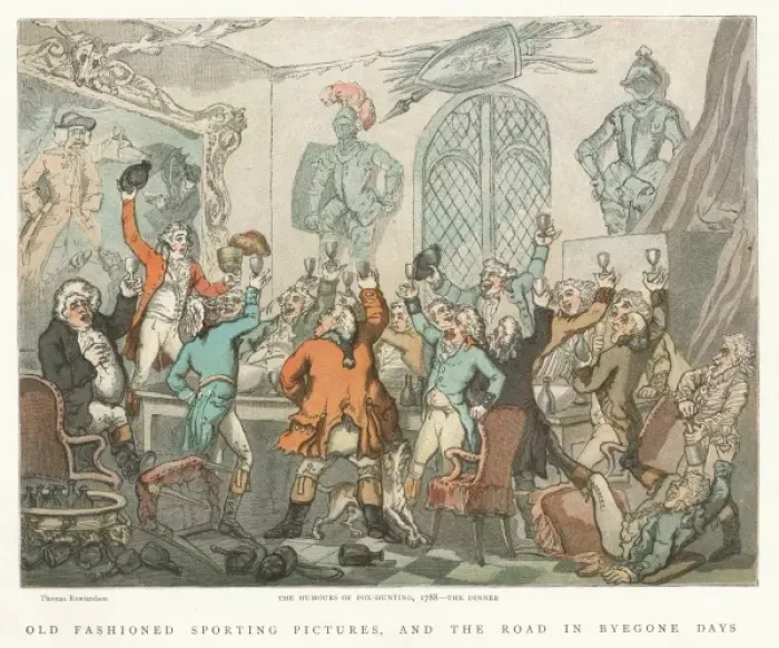 Framed Print : Social / Foxhunters 1788 Framed Print : Social / Foxhunters 1788