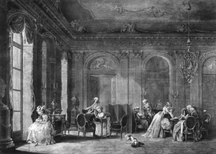 Framed Print : Social / France / 18th Salon Framed Print : Social / France / 18th Salon