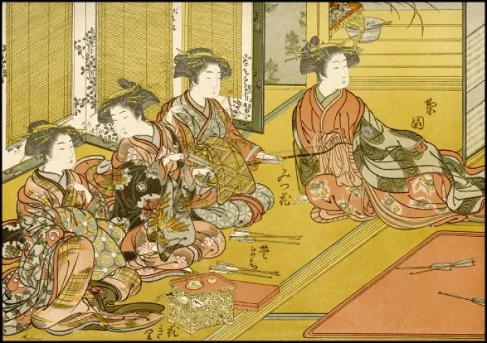 Framed Print : Social / Japanese Ladies Framed Print : Social / Japanese Ladies