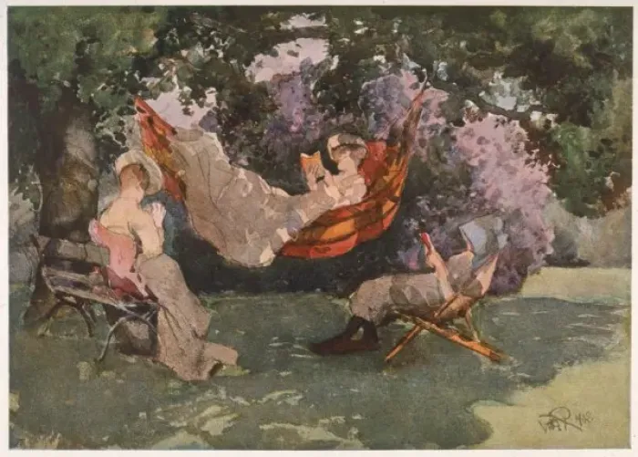 Framed Print : Social / Ladies in Garden Framed Print : Social / Ladies in Garden