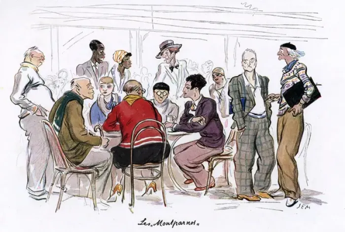 Framed Print : Social / Montparnasse Cafe Framed Print : Social / Montparnasse Cafe