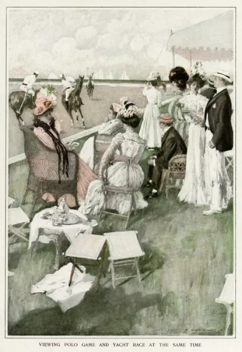 Framed Print : Social / Newport Polo Game Framed Print : Social / Newport Polo Game