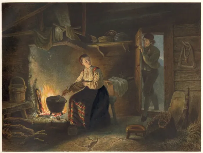 Framed Print : SOCIAL / NORWAY COURTSHIP Framed Print : SOCIAL / NORWAY COURTSHIP