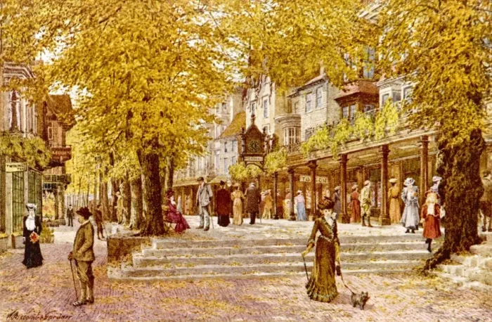 Framed Print : Social / Pantiles Shopping Framed Print : Social / Pantiles Shopping