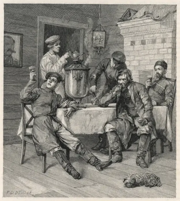 Framed Print : Social / Russia / Teashop Framed Print : Social / Russia / Teashop