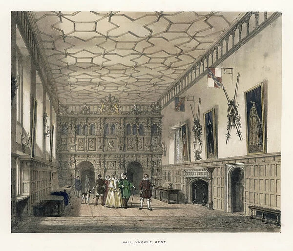 Social Scenes / C16. A group of aristocrats in the Hall at Knole, Kent