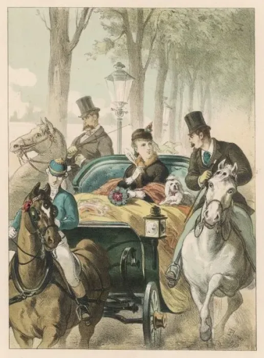 Framed Print : Social / Spain / Park 1879 Framed Print : Social / Spain / Park 1879
